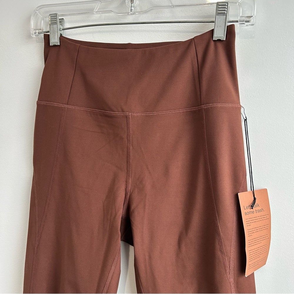 Nwt Girlfriend Collective Brown Pocket Leggings High Rise 7/8 Size‎ Medium - Picture 5 of 11